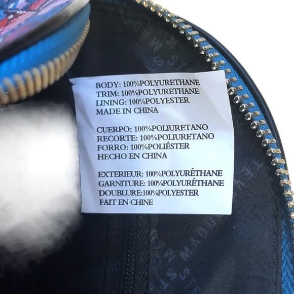 Steve Madden Floral Crossbody Purse Blue Gold Chain Chic Summer Vacation Bag - Picture 10 of 16